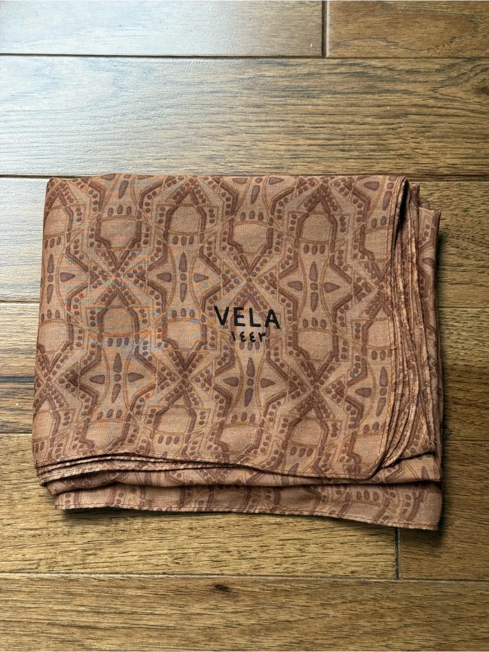 VELA Dawn Lanterns Modal Hijab Brown Printed Scarf Discontinued